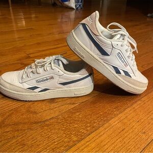 Reebok Cream and Navy Athletic Shoes